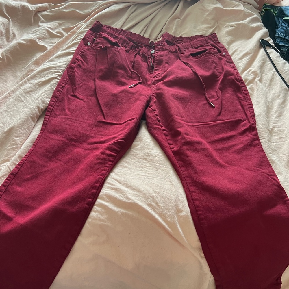 Stylish Burgundy Judy Blues Colored Jeans